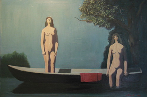033 Badende mit rotem Tuch, 1960